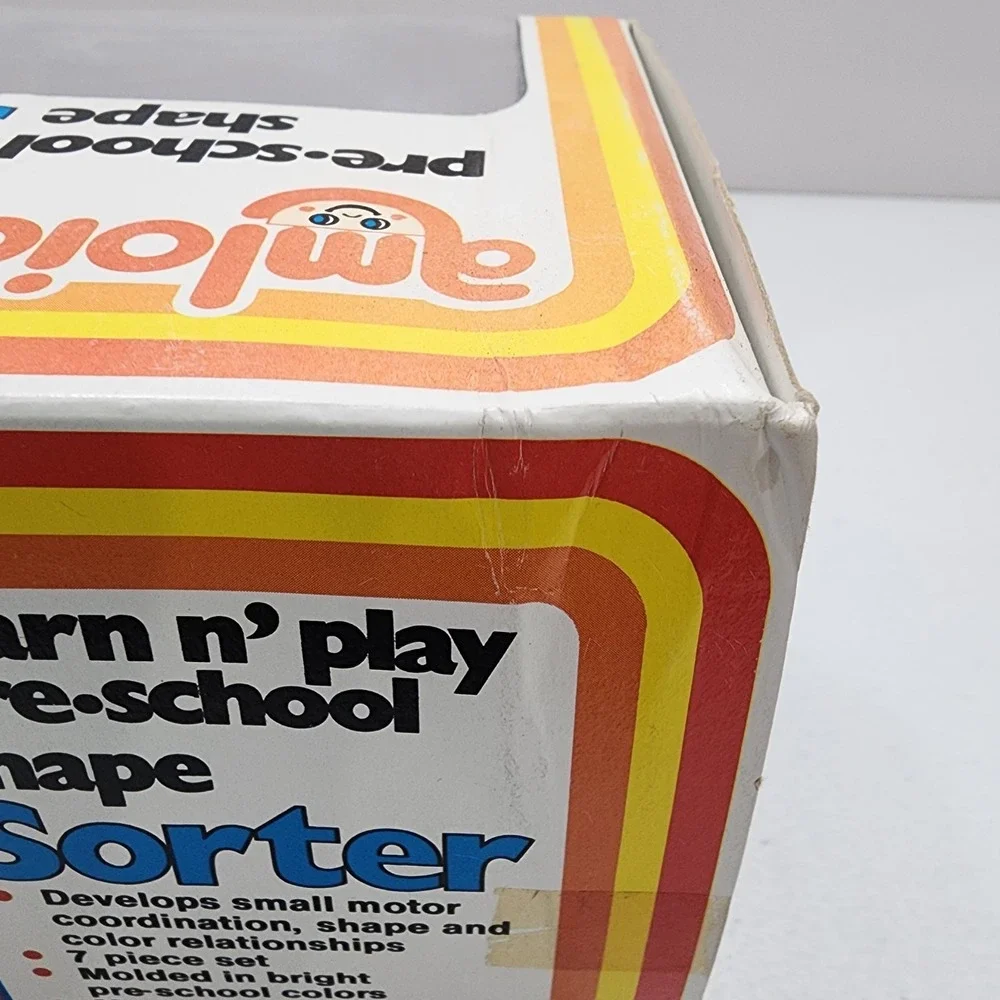 Rare Vintage Amloid Learn N Play Pre-school Shape Sorter Age 1/3 In Box